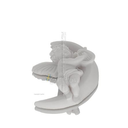 Αγγελάκι σε Φεγγάρι που Παίζει Άρπα 12εκ Αγαλματίδιο από αλάβαστρο, θρησκευτικό - Πνευματικό Αλαβάστρινα 1 - grifon.se