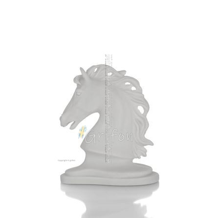 HÃ¤sthuvud: en symbol fÃ¶r frihet, styrka och elegans - 12 cm byst, alabaster skulptur Alabaster 1 - grifon.se 