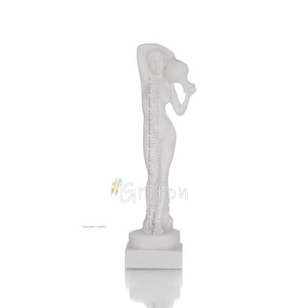 Dotter med Hydra 16cm Hellängd alabasterstaty Alabaster 1 - grifon.se