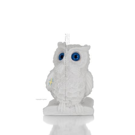 Owl or Glaucus: the sacred bird, symbol of wisdom, prudence, book 10cm Full length alabaster statue Alabaster 1 - grifon.se