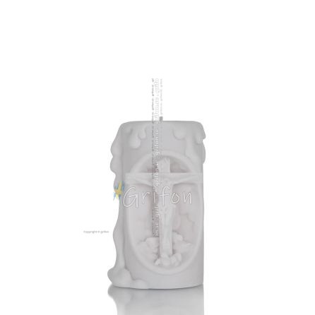 Κερί ρεσώ με σταύρωση από αλάβαστρο, διακοσμητικό με Χειροποίητο φινίρισμα, θρησκευτικό Πνευματικό Χριστιανικό Αλαβάστρινα 1 - g