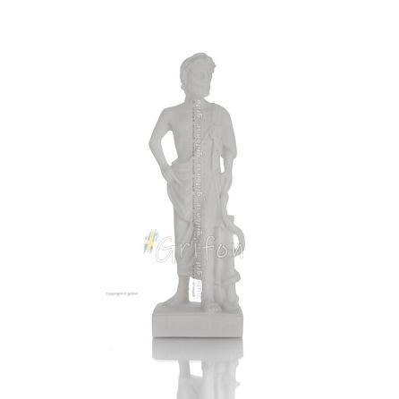 Asclepius: Medicinens gud, 17 cm alabasterstaty i full lÃ¤ngd, antikens Grekland Alabaster 1 - grifon.se 
