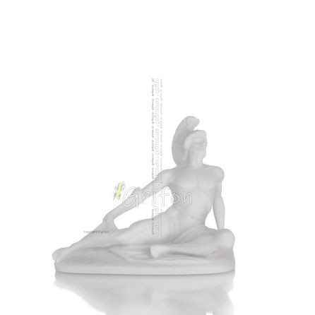 Achilles: the invulnerable warrior and king of the Myrmidons 11.5x11cm Full length alabaster statue, ancient Greece Alabaster 1 