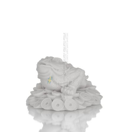 Frog: symbol of good luck and wealth 7x11cm Full length alabaster statue Alabaster 1 - grifon.se