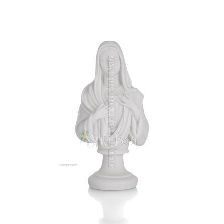 Jungfru Maria Jungfrun eller Theotokos, TÃ¥ran, byst, 15 cm alabasterbyst, kristen Alabaster 1 - grifon.se