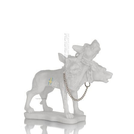 Cerberus the guardian of Hades 11x8cm Full length alabaster statue, ancient Greece Alabaster 1 - grifon.se