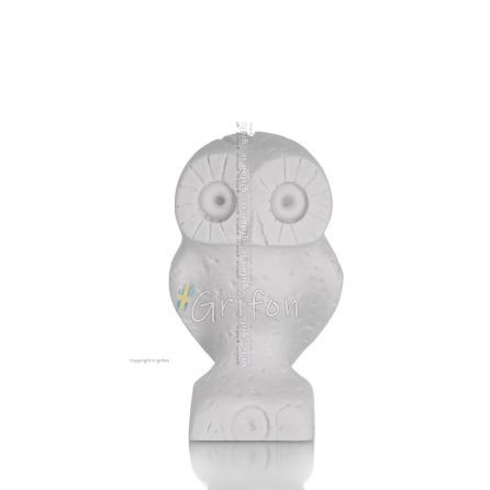 Owl or Glaucus: the sacred bird, symbol of wisdom, prudence, 11cm Full length alabaster statue Alabaster 1 - grifon.se