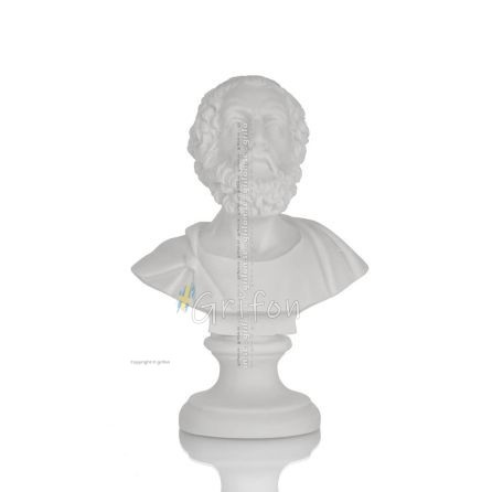Homer: Poet and first creator of European and Western literature in Bust, 15cm alabaster bust Alabaster 1 - grifon.se