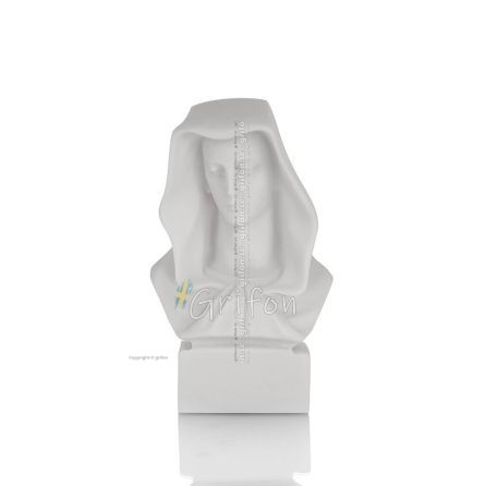 Virgin Mary the Virgin or Theotokos handkerchief Bust, bust 125x8cm in alabaster Alabaster 1 - grifon.se 