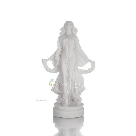 En av de tre nåderna, gudinnor av charm, skönhet, natur Krönt 17 cm Hellängd alabasterstaty, antikens Grekland Alabaster 1 - gri