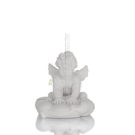 Ã„nglalik figur som spelar piano pÃ¥ ett moln - 10cm alabasterstaty, religiÃ¶s-andlig Alabaster 1 - grifon.se 