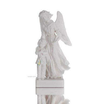 Angel with a Praying Boy 22cm Full-body Alabaster Statue, Religious - SpiritualIntroducing the tabletop statue 