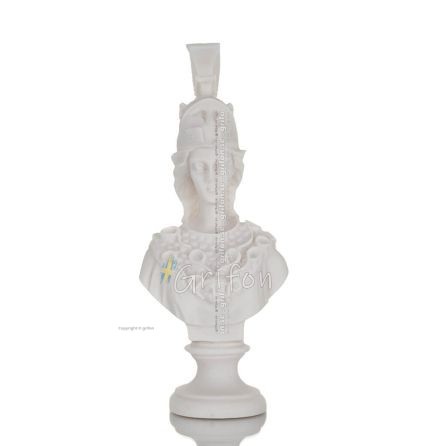 Athena or Athene, the goddess of wisdom, young maiden bust 20cm made of alabaster, ancient Greece Alabaster 1 - grifon.se 