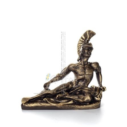 Akilles: den osårbare krigaren och kungen av Myrmidonerna 22 cm full alabasterstaty, antikens Grekland Alabaster 1 - grifon.se