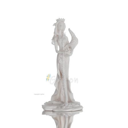 Fortune: The View of a Citys Prosperity and Wealth 22cm Full Alabaster Statue Alabaster 1 - grifon.se 