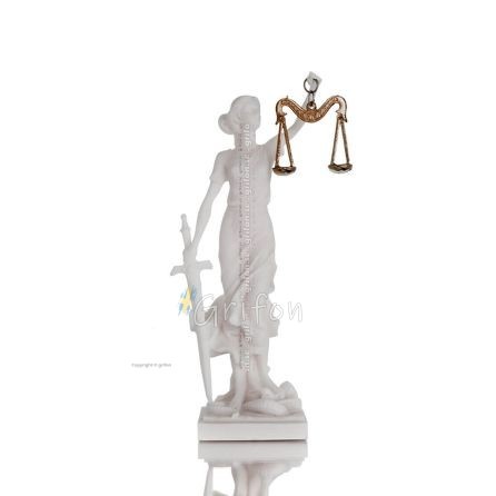 Themis: Titan of Moral Order and Etiquette 18cm Full Alabaster Statue, Ancient Greece Alabaster 1 - grifon.se