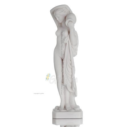Daughter with Hydra 23cm fig2 Full-length alabaster statue Alabaster 1 - grifon.se 