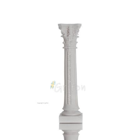 Corinthian Column, 21cm alabaster column, ancient Greece Alabaster 1 - grifon.se