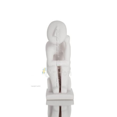 Cycladic figurine thinking 155cm Full body alabaster statue, Cycladic culture, ancient Greece Alabaster 1 - grifon.se