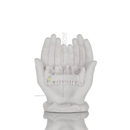 Nattvarden hand 14cm HellÃ¤ngd alabaster staty Alabaster 1 - grifon.se 