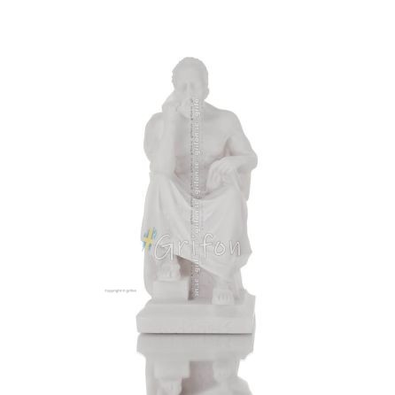 Socrates: Philosopher, considered the founder of Western philosophy 20cm Full length alabaster statue, ancient Greece Alabaster