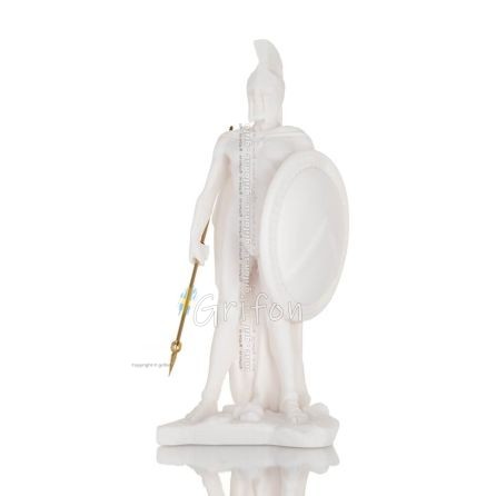 Leonidas: The King of Sparta 24cm Full Alabaster Statue, Ancient Greece Alabaster 1 - grifon.se