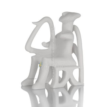 Cycladic The Harpist 20x15cm Full length alabaster statue, Cycladic culture, ancient Greece Alabaster 1 - grifon.se