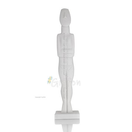 Kykladisk figur 38 cm helkroppsstaty av alabaster, kykladisk kultur, antikens Grekland Alabaster 1 - grifon.se