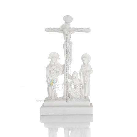 Crucifixion of Jesus Christ 28cm Full length alabaster statue Alabaster 1 - grifon.se 