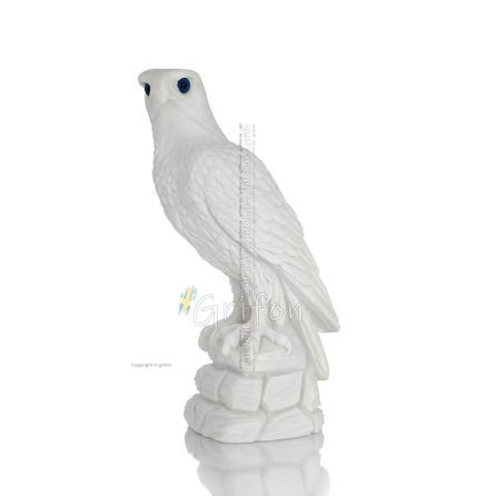 Ãrn stÃ¥ende imponerande och stolt pÃ¥ en klippa, 30 cm helkroppsstaty i alabaster Alabaster 1 - grifon.se 