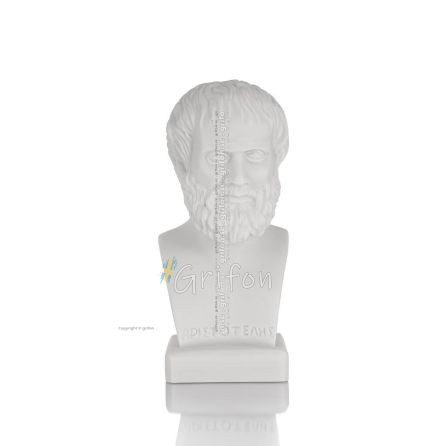 Aristotle: Ancient Philosopher Bust, bust 255cm in alabaster, ancient Greece Alabaster 1 - grifon.se