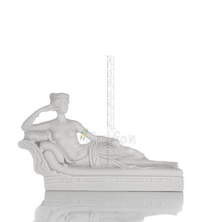 Paulina Borghese as Aphrodite, aka Sleeping Beauty 18x36cm Full Alabaster Statue Alabaster 1 - grifon.se