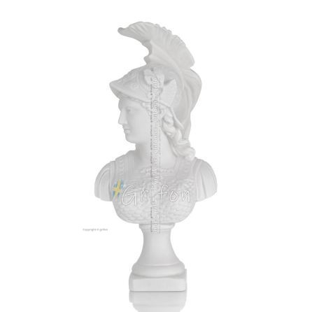 Athena eller Athene: Visdomens gudinna Byst, 38cm gjord av alabaster, antika Grekland Alabaster 1 - grifon.se 