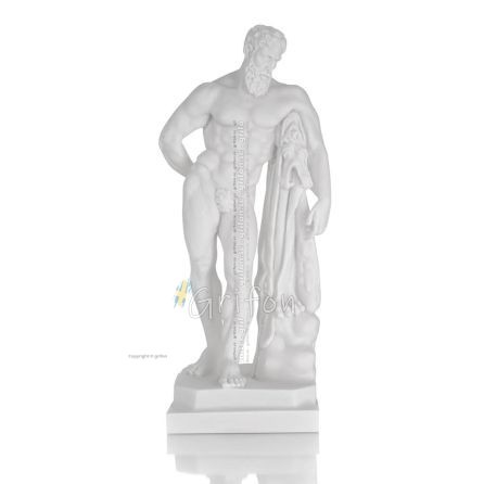 Ηρακλής ή Αλκαίος ή Αλκείδης: Ο μέγιστος ήρωας των Ελλήνων 33εκ Ολόσωμο άγαλμα από αλάβαστρο, αρχαία Ελλάδα Αλαβάστρινα 1 - grif