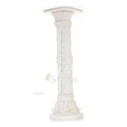 Corinthian Column, 60cm alabaster column, ancient Greece Alabaster 1 - grifon.se 