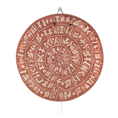 Phaistos Disc: The Unsolved Mystery Wall Hanging 28cm Dekorativ handgjord finish VÃ¤gghÃ¤ngande minoisk kultur Dekorativ keramik 1