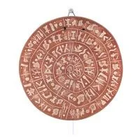 Phaistos Disc: The Unsolved Mystery Wall Hanging 28cm Dekorativ handgjord finish Vägghängande minoisk kultur Dekorativ keramik 1