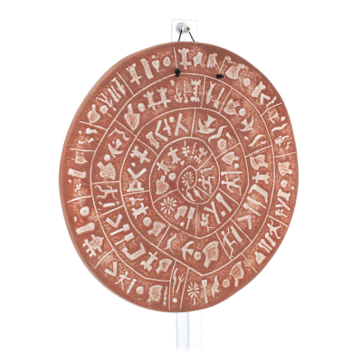 Phaistos Disc: The Unsolved Mystery Wall Hanging 28cm Dekorativ handgjord finish VÃ¤gghÃ¤ngande minoisk kultur Dekorativ keramik 7