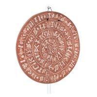 Phaistos Disc: The Unsolved Mystery Wall Hanging 28cm Dekorativ handgjord finish VÃ¤gghÃ¤ngande minoisk kultur Dekorativ keramik 7