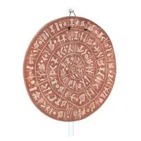 Phaistos Disc: The Unsolved Mystery Wall Hanging 28cm Dekorativ handgjord finish Vägghängande minoisk kultur Dekorativ keramik 7
