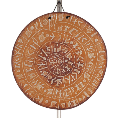 Phaistos Disc: The Unsolved Mystery Wall Hanging 24cm Dekorativ handgjord finish VÃ¤gghÃ¤ngande minoisk kultur Dekorativ keramik 1