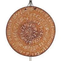 Phaistos Disc: The Unsolved Mystery Wall Hanging 24cm Dekorativ handgjord finish Vägghängande minoisk kultur Dekorativ keramik 1