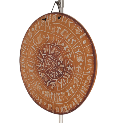 Phaistos Disc: The Unsolved Mystery Wall Hanging 24cm Dekorativ handgjord finish VÃ¤gghÃ¤ngande minoisk kultur Dekorativ keramik 2