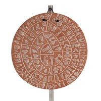 Phaistos Disc: The Unsolved Mystery Wall Hanging 21cm Dekorativ handgjord finish VÃ¤gghÃ¤ngande minoisk kultur Dekorativ keramik 1