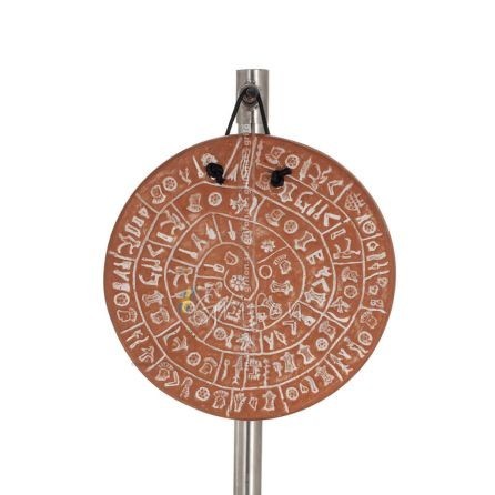 Phaistos Disc: The Unsolved Mystery Wall Hanging 11 cm Dekorativ handgjord finish VÃ¤gghÃ¤ngning Minoisk kultur Dekorativ keramik 