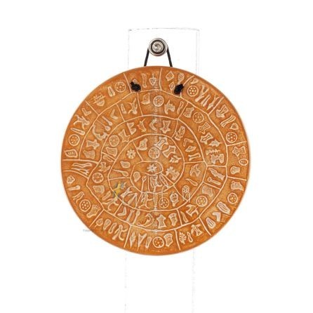 Phaistos Disc: The Unsolved Mystery, 13cm Double Sided Wall Hanging with Handcrafted Finish, Wall Hanging, Minoan Culture Decora