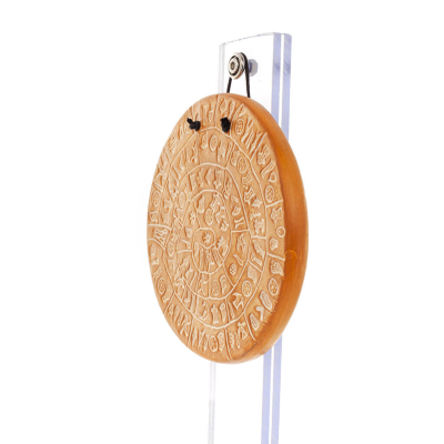 Phaistos Disc: The Unsolved Mystery, 13cm Double Sided Wall Hanging with Handcrafted Finish, Wall Hanging, Minoan Culture Decora