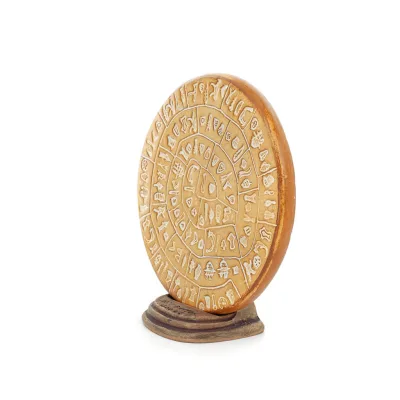 Phaistos Disc: The Unsolved Mystery, 15.5cm Decorative Base with Handcrafted Finish, Minoan Civilization, Ancient Greece Decorat