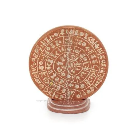 Phaistos Disc: The Unsolved Mystery, 13.5cm Decorative Base with Handcrafted Finish, Minoan Civilization, Ancient Greece Decorat