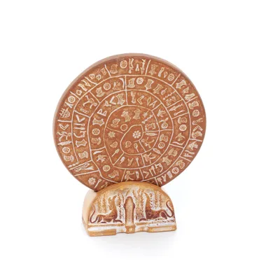 Phaistos Disc: The Unsolved Mystery, 12.5cm Decorative Base with Handcrafted Finish, Minoan Civilization, Ancient Greece Decorat